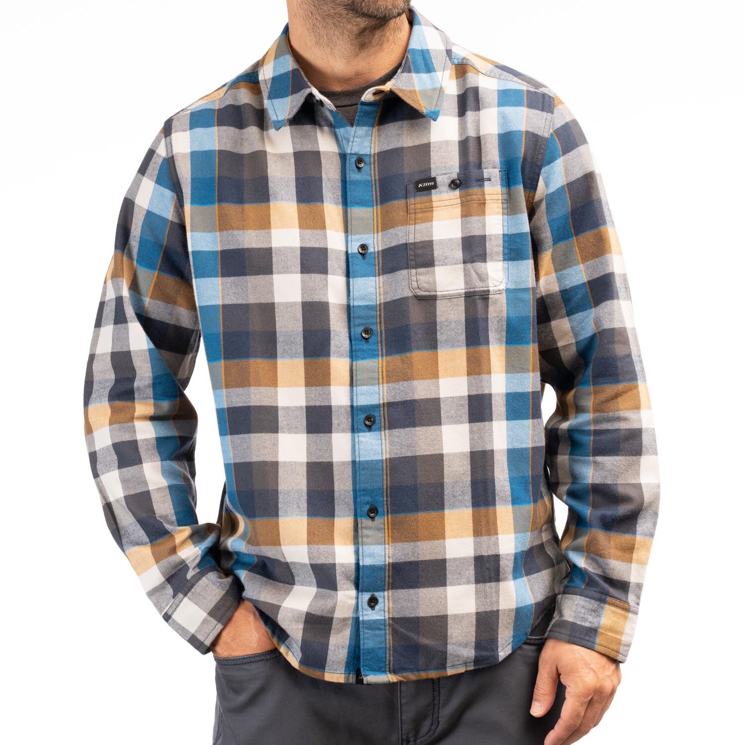 Alderson Midweight Flannel Shirt SM Black Asphalt