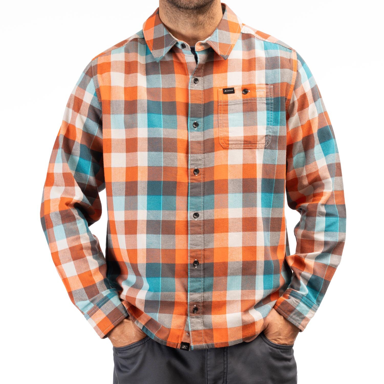 Alderson Midweight Flannel Shirt SM Black Asphalt