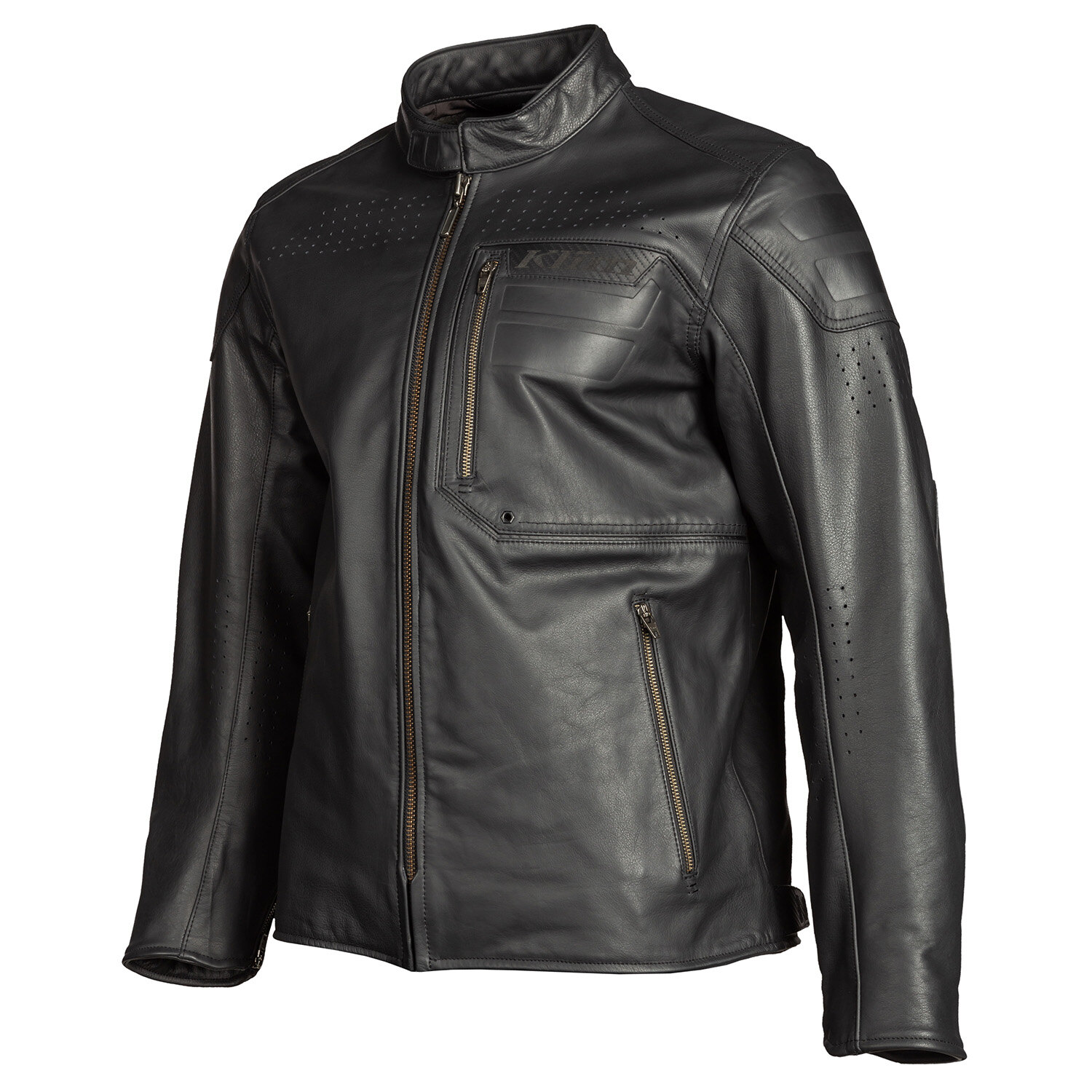 Sixxer Leather Jacket LG Gunmetal Black