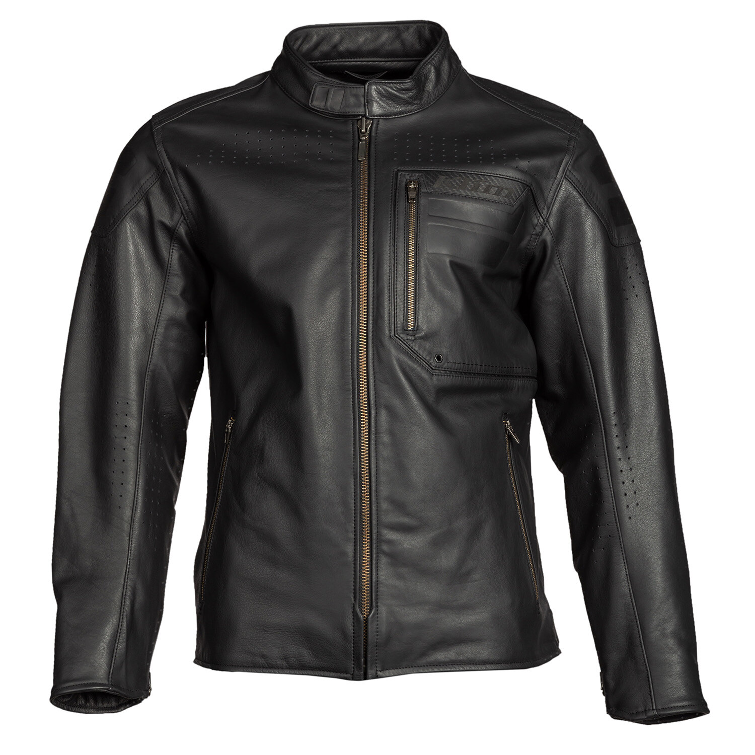 Sixxer Leather Jacket LG Gunmetal Black