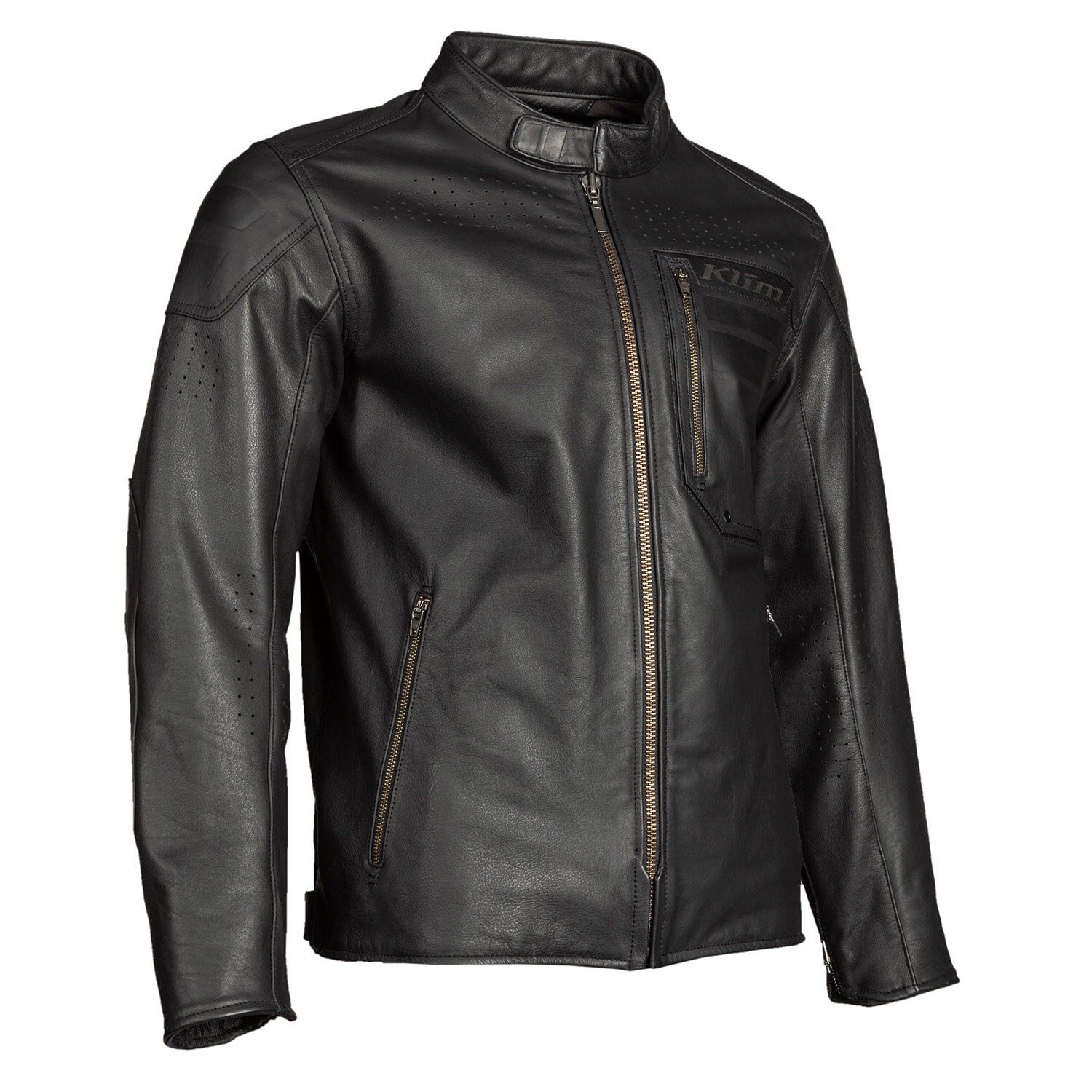 Sixxer Leather Jacket LG Gunmetal Black