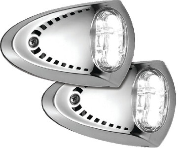 LED DOCKING LIGHTS (ATTWOOD MARINE) 1 pr. 2.8" H x 4.5" W x 1.2" D Black Powder Coat