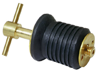 T HANDLE DRAIN PLUG (ATTWOOD MARINE) 1" Brass handle