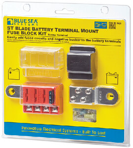 ST BLADE BATTERY TERMINAL MOUNT FUSE BLOCK (BLUE SEA SYSTEMS) 30 ATO / ATC Fuse Block Kit