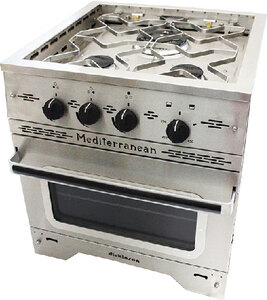 MEDITERRANEAN THREE BURNER PROPANE GAS STOVE (DICKINSON)