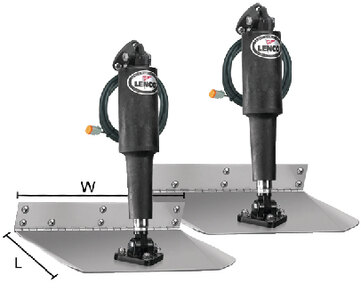 STANDARD MT. ELECTRIC TRIM TAB KIT 12 VOLT (LENCO) 9"L x 12"W Standard 16' 25'