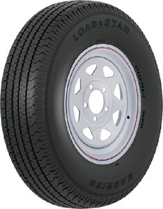 15" BIAS AND ST RADIAL TIRE AND WHEEL ASSEMBLIES (LOADSTAR TIRES) 8 ST225/75R 15 KR03 Radial Spoke Galvanized D 6 on 5 1/2"