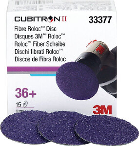 CUBITRON™ II ROLOC™ FIBRE DISC (3M MARINE) 15 6 3" P36