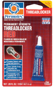 RED PERMANENT STRENGTH THREADLOCKER (PERMATEX)