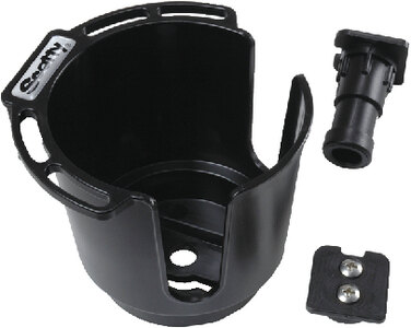 DRINK HOLDER (SCOTTY) 12 Black Bulkhaed/Gunnel/Rod Holder