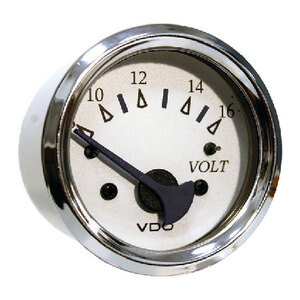 SEACHOICE SERIES GAUGES (SEACHOICE) 10 2 1/16" Cutout Voltmeter 8 16V