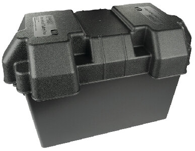 BATTERY BOX (SEACHOICE) 6 Group 24 10 1/2" L x 7 1/4" W x 10" H