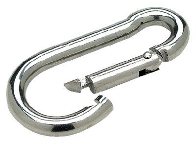 SAFETY SPRING HOOK STAINLESS STEEL (SEACHOICE) Bulk 10 3/8" x 4" 600 lbs. 3000 lbs.