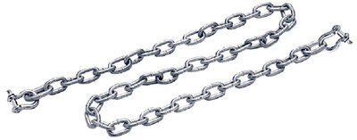 GALVANIZED ANCHOR LEAD CHAIN WITH SHACKLES (SEACHOICE) 5 1/4" x 4' 5/16" 16' 32' 1,250 lbs. 5,000 lbs.