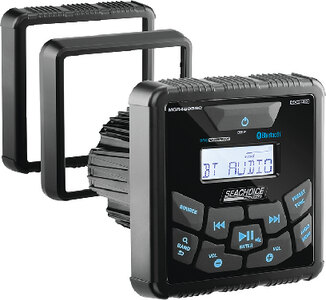 BLUETOOTH<sup>®</sup> IN DASH MARINE GAUGE STEREO (SEACHOICE) 6 4 1/2" D x 4 1/2" W x 3 7/8" H Square Gauge Stereo