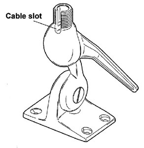 STAINLESS STEEL CUSTOM LOOK FOUR WAY RATCHET MOUNT (SHAKESPEARE ANTENNAS)