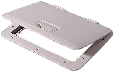 ACCESS SLAM HATCH (TEMPRESS PRODUCTS / FISH ON) 7 1/4" x 11 1/4" 10 3/4" x 15 1/8" White 8 5/8" x 12 1/2"