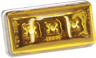 WATERPROOF LED CLEARANCE/SIDE MARKER LIGHT (WESBAR) Amber 2 1/8" x 1 1/8" x 1 1/16"