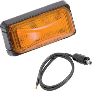 LED RECTANGULAR MARKER/CLEARANCE LIGHT (WESBAR) Amber 2.6" x 1.2" x 1.03"