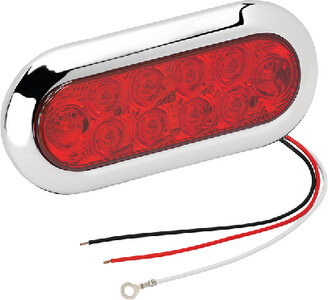 WATERPROOF LED 6 OVAL SURFACE FLANGE MOUNT TAIL LIGHT (WESBAR)