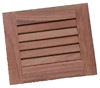 TEAK LOUVERED INSERT (WHITECAP)