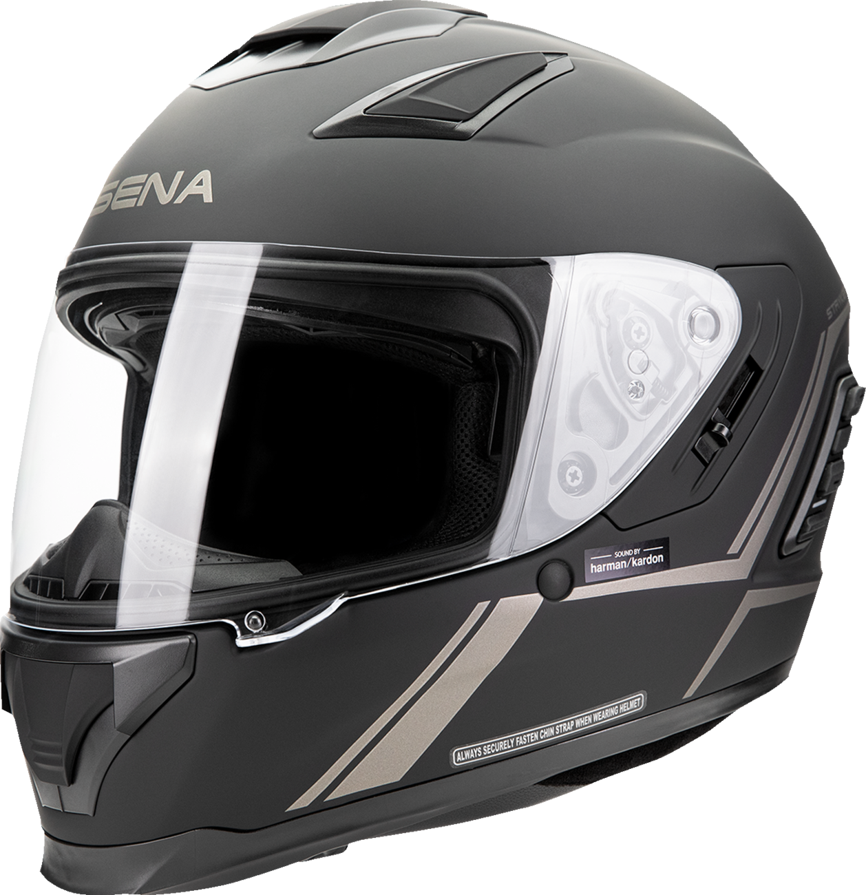 STRYKER SMART HELMET FULL FACE MATT BLACK M SIZE DOT