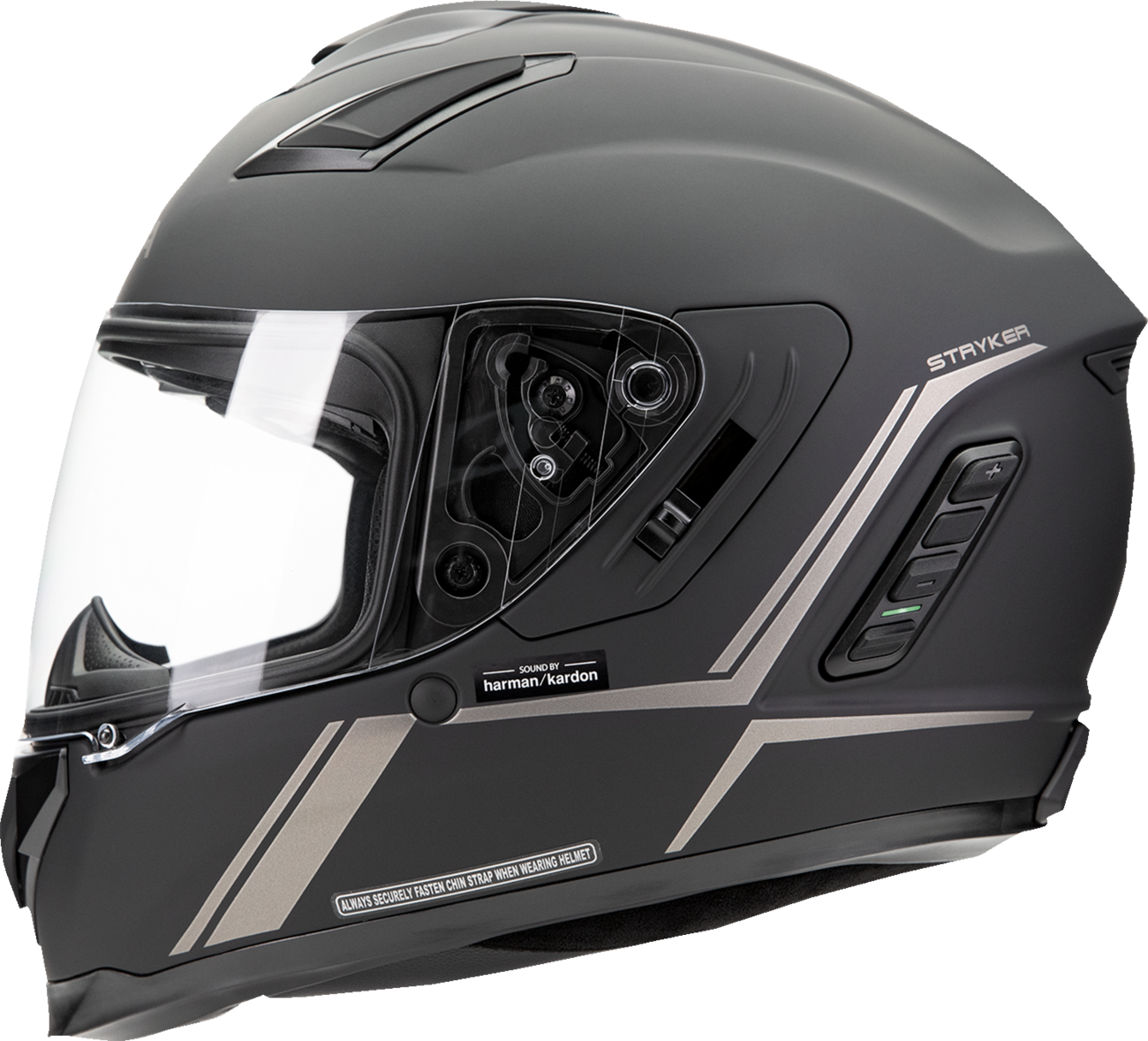 STRYKER SMART HELMET FULL FACE MATT BLACK XL SIZE DOT
