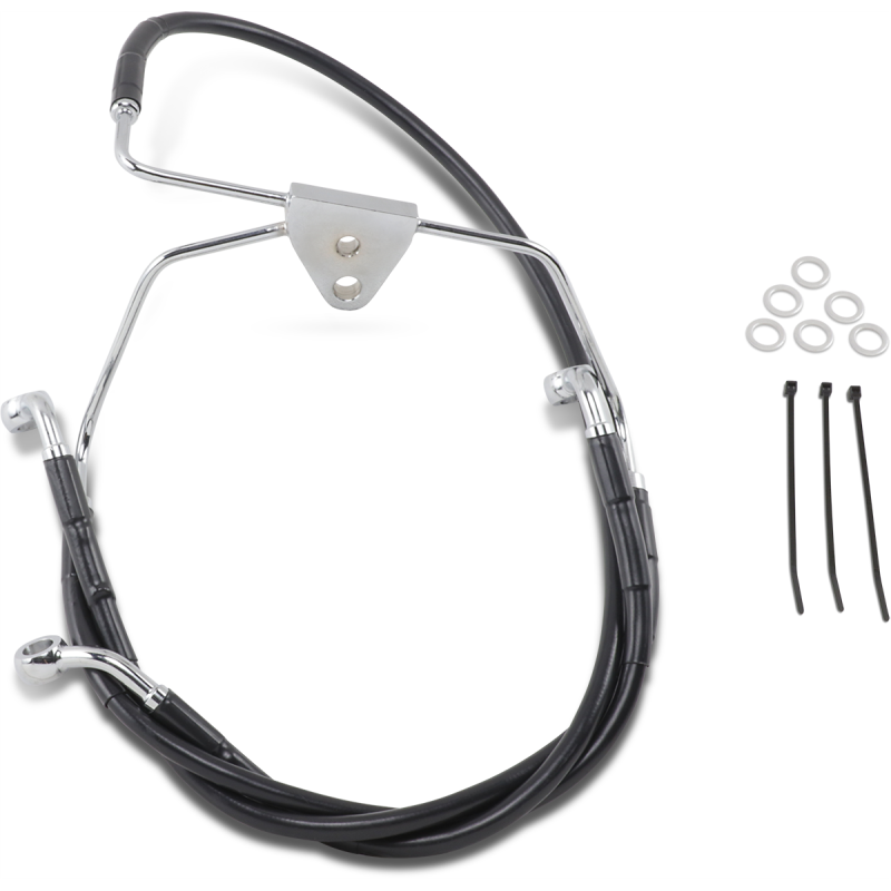 96 07 FLHT/X BLK FRT BRAKE LINE KIT