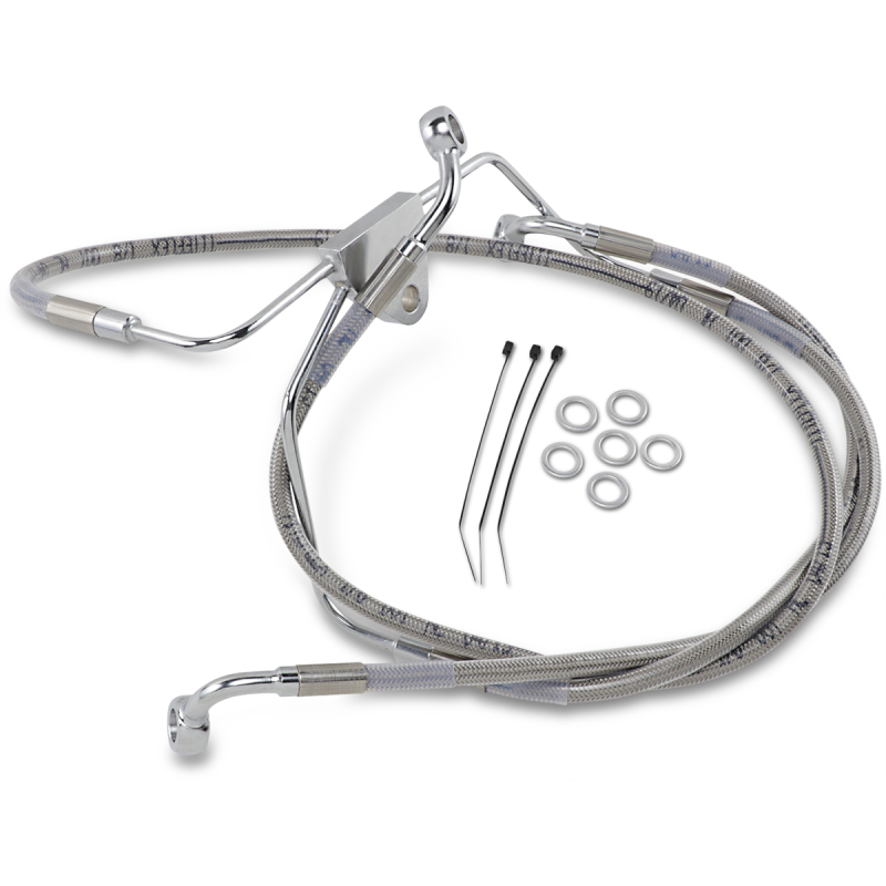 96 07 FLHT/X FRT S/S BRAKE LINE KIT 6