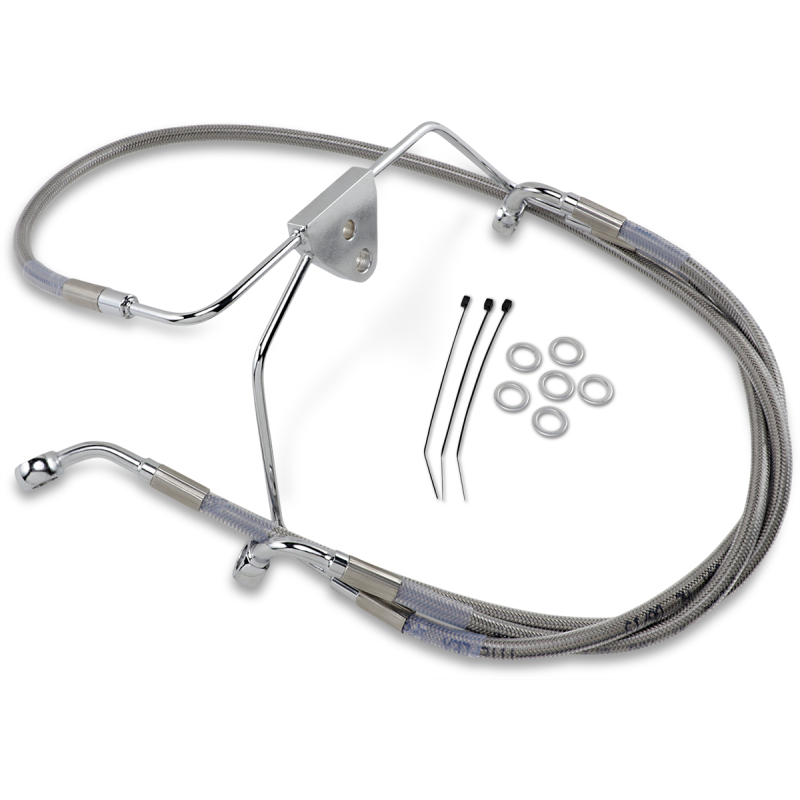 96 07 FLHT/X FRT S/S BRAKE LINE KIT 8