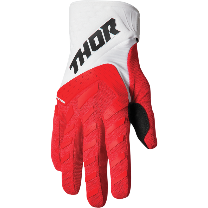 GLOVE SPECTRUM RED/WH LG