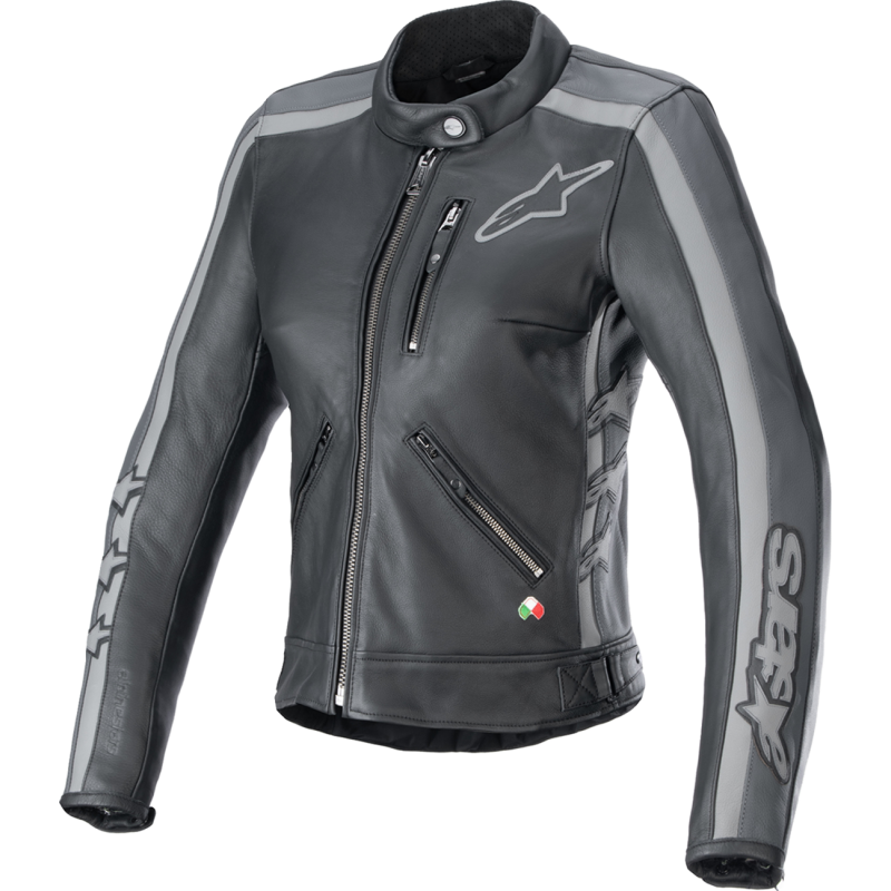 STELLA DYNO LTHR JKT BLK/GRY M