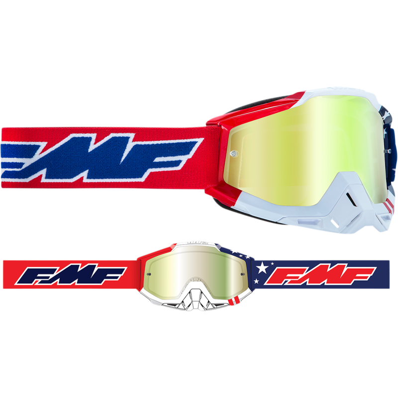 FMF POWERBOMB GOGGLE US OF A TRUE GOLD LENS