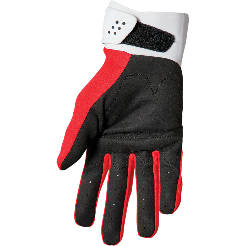 GLOVE SPECTRUM RED/WH LG