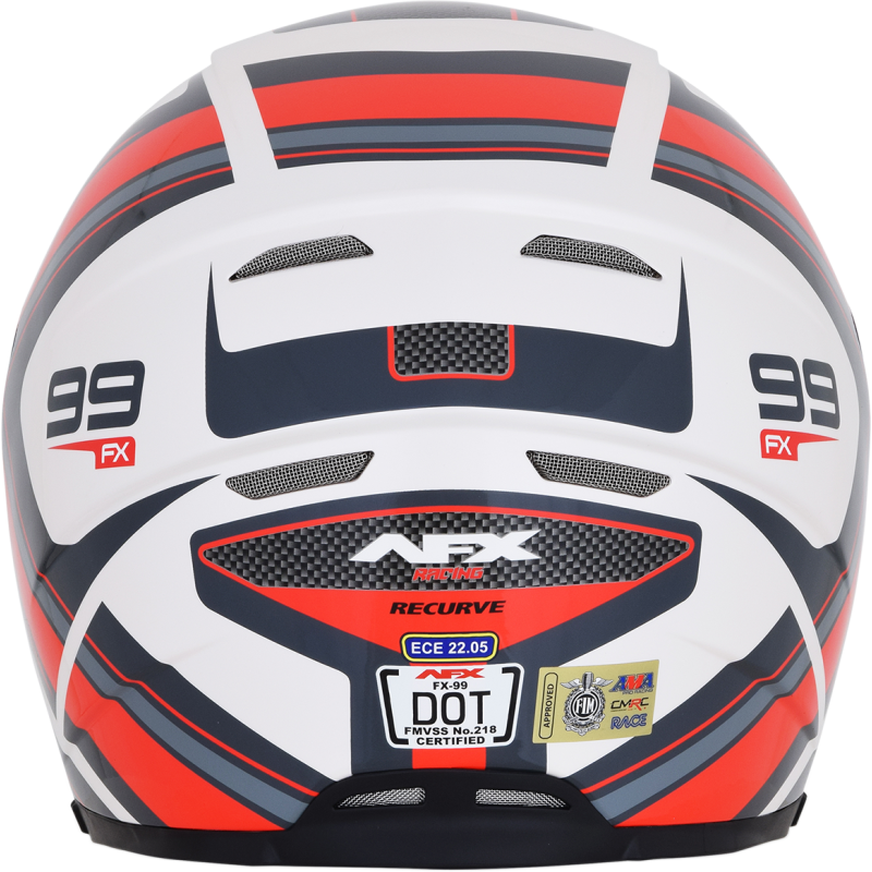 HELMET FX99 #11 PWH/RD LG