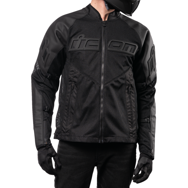 MESH AF CE LEATHER JKT BK LG