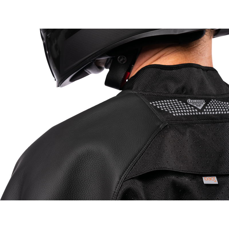 MESH AF CE LEATHER JKT BK LG