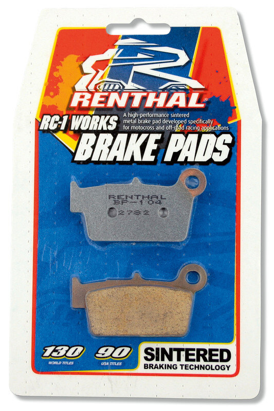 BP 100 RC 1 WORKS BRAKE PAD SET MX RENTHAL