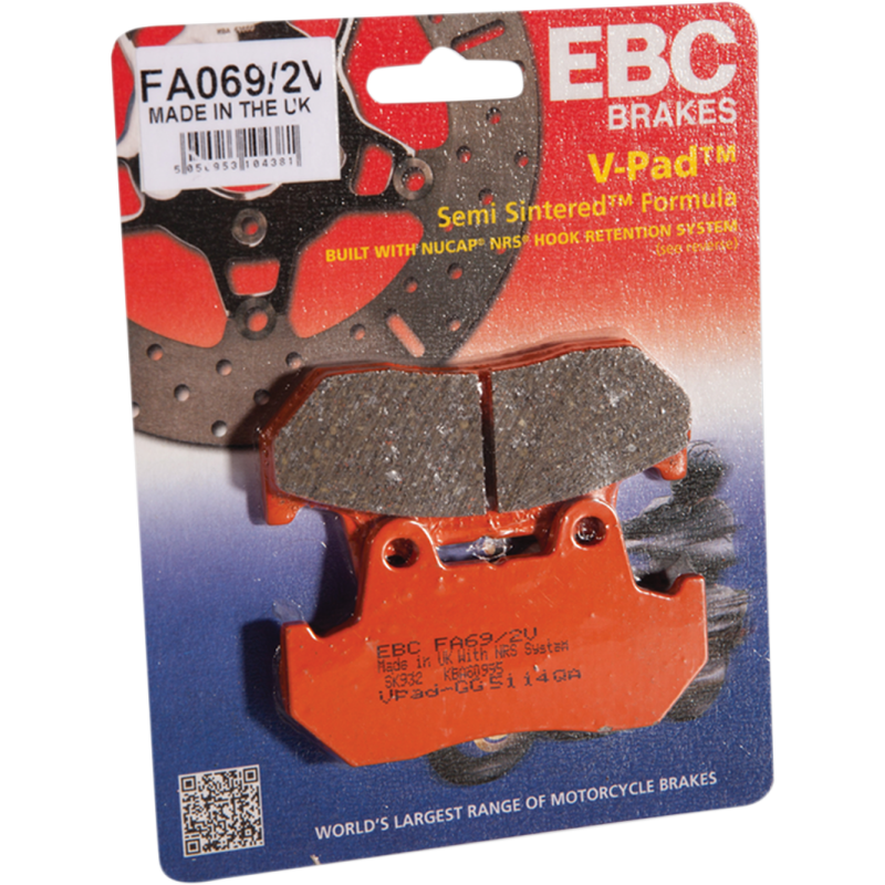 FA69/2 ORGANIC SERIES BRAKE PAD SET EBC