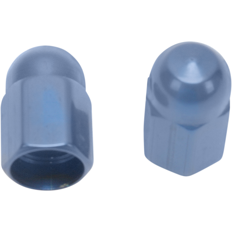BLUE TIRE VALVE CAPS (2) BARNETT