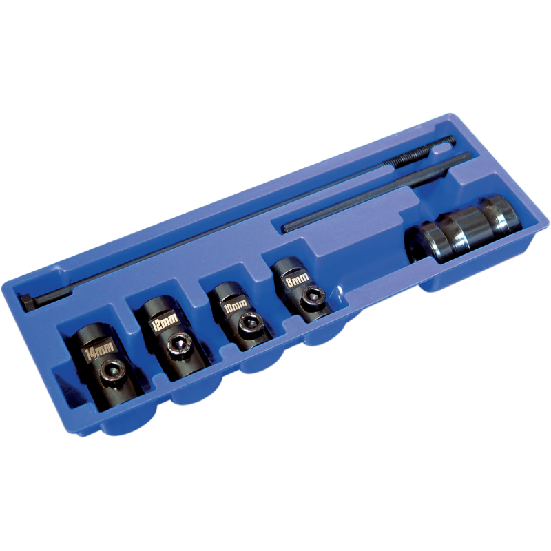 DOWEL PIN PULLER SET WITH 8mm, 10mm, 12mm, 14mm COLLETS TOOL