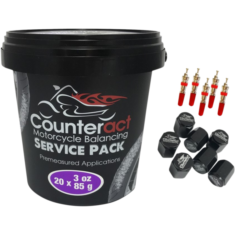 20) 3oz BAGS W/BEADS, VALVE CAPS & VALVE CORES SHOP BUCKET M