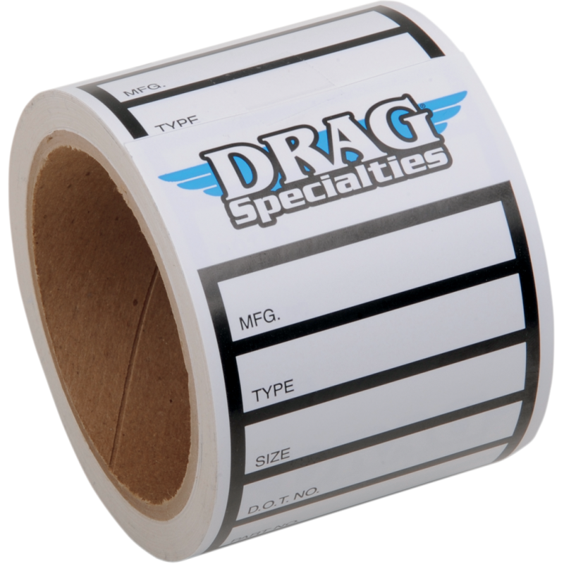 DRAG TIRE LABELS 100PK