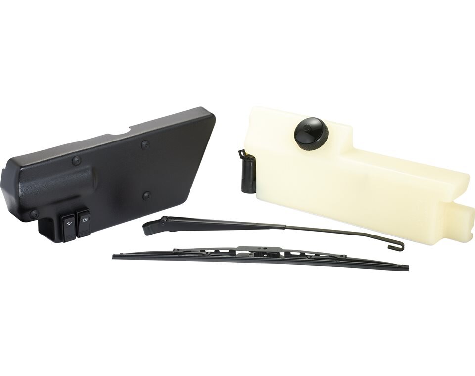 17 in. Windshield Wiper & Washer Kit Black