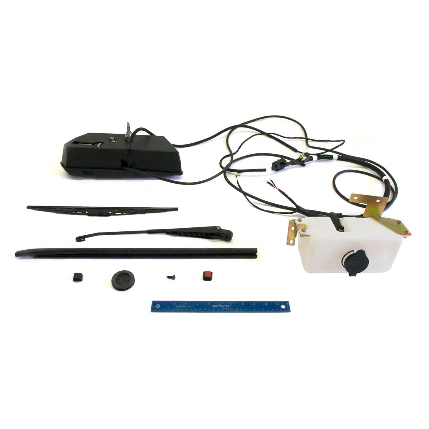 17 in. Windshield Wiper & Washer Kit Black