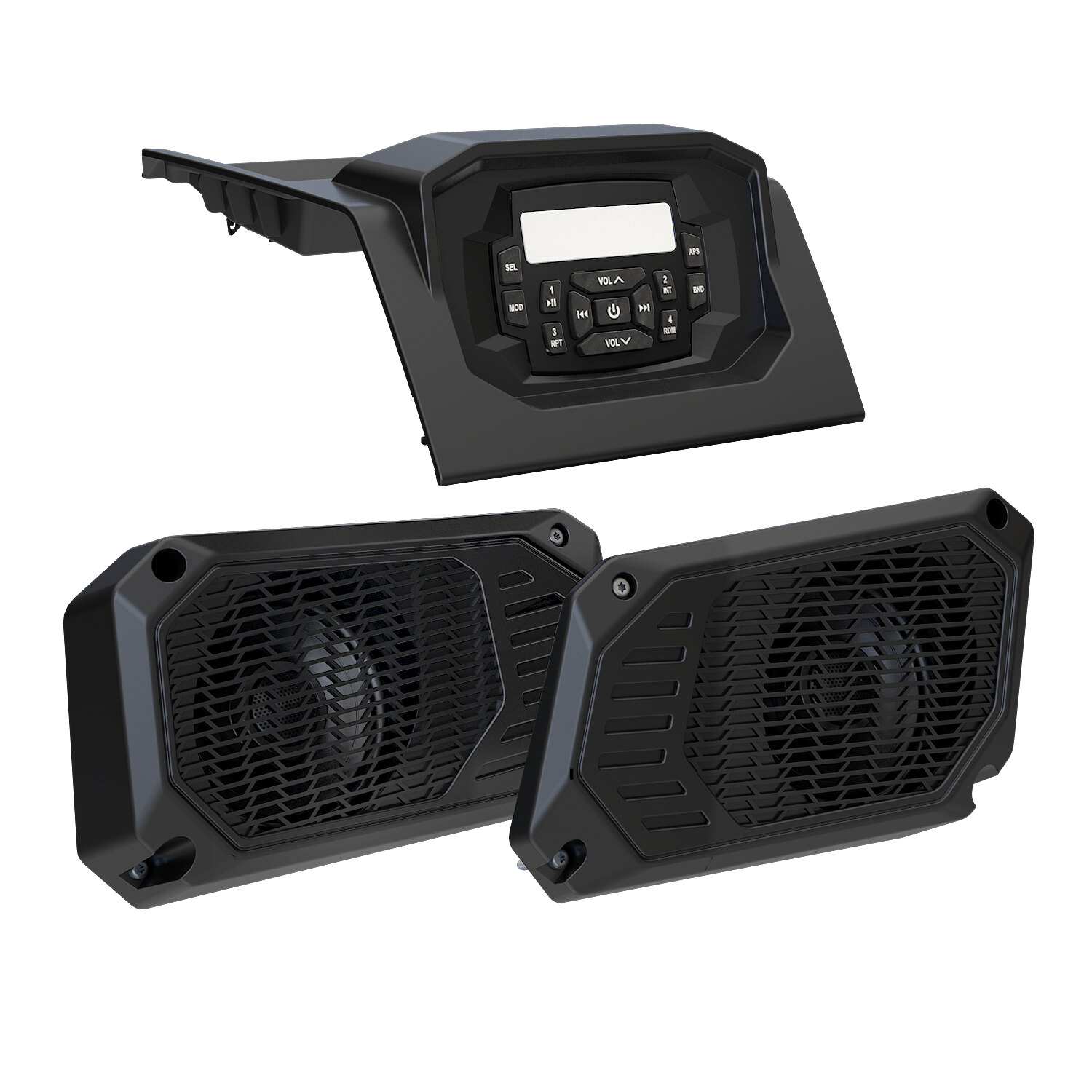 Bluetooth®, Apple® Control, AM/FM Dash Stereo & 2 X 5.25" Speakers by MB Quart® Black