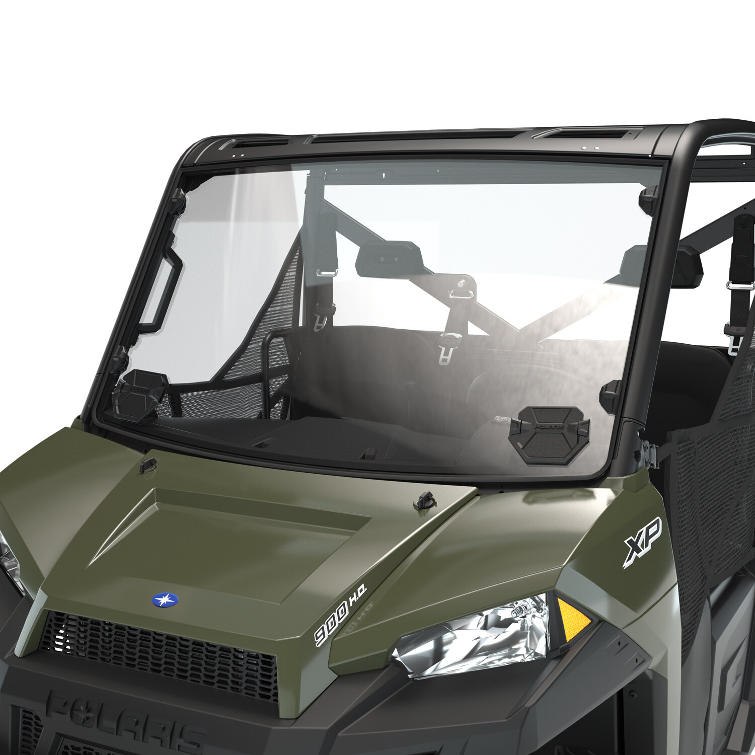 Hard Coat Poly Full Vented Windshield with Lock & Ride Technology, Clear