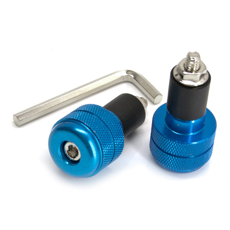 BLUE HANDLEBAR PLUGS (2PCS).