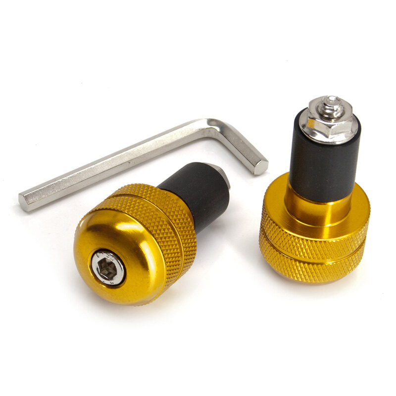 GOLD HANDLEBAR PLUGS (2PCS).