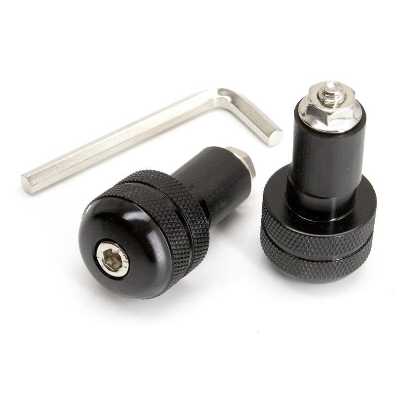 BLACK HANDLEBAR PLUGS (2PCS).